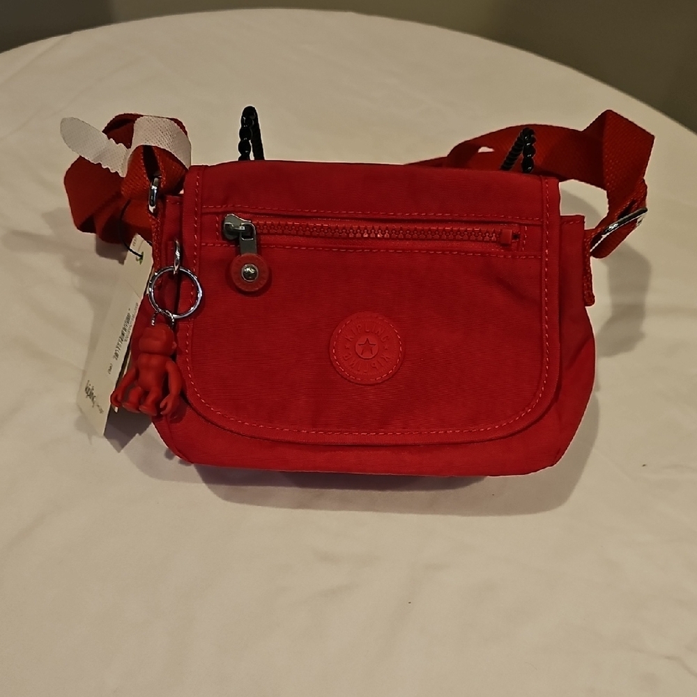 Kipling Red Crossbody Bag - Picture 7 of 8